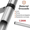 [PROMOÇÃO DO Mês] Escada Telescópica Multifuncional Inox Dobrável Antiderrapante